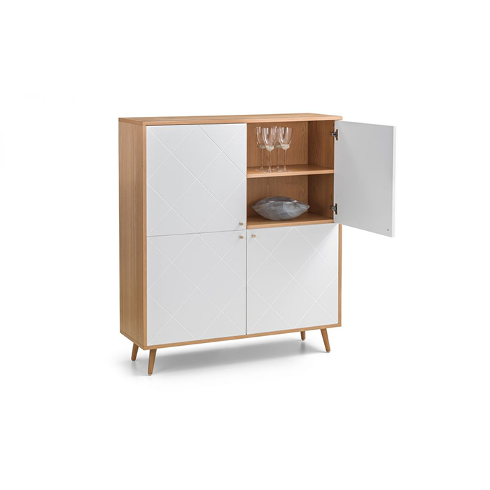 Moritz White & Oak 4 Drawer Cabinet
